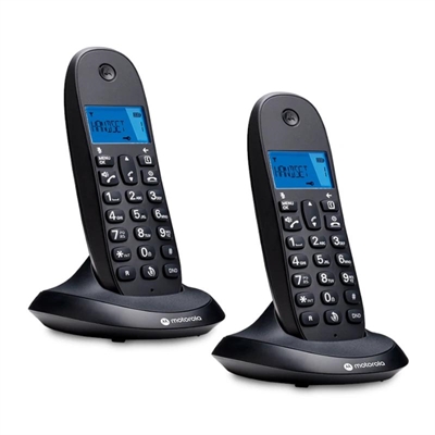 Motorola C1002 Cb Telefono Dect Negro Duo
